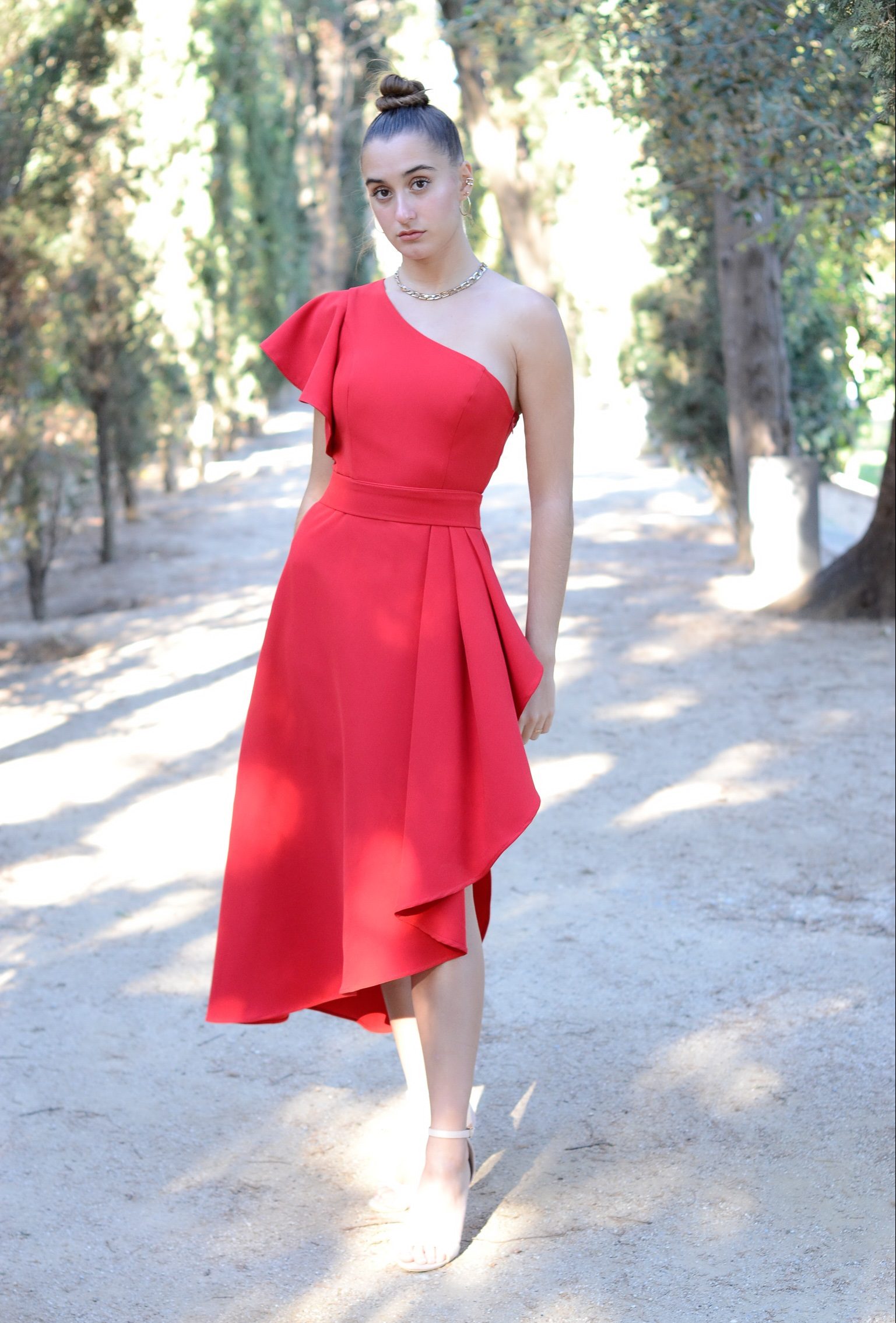 Tradicion Deliberar Mareo Vestido corto rojo abertura lateral - FRI-FASS & MEN