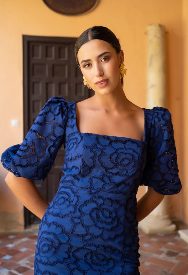 Vestido encaje flores - Imagen 3