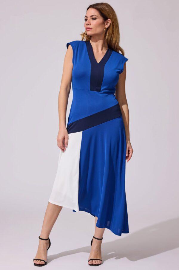 Vestido midi asimétrico tricolor - Imagen 4