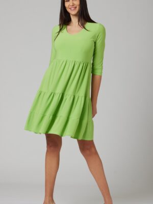 Vestido corto vuelo pistacho