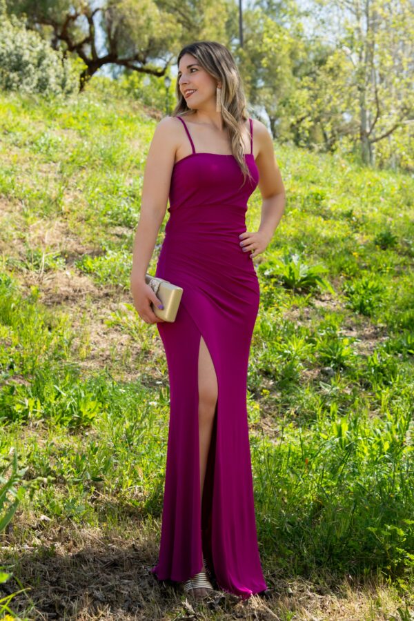Vestido largo espalda trenzada buganvilla - Imagen 3