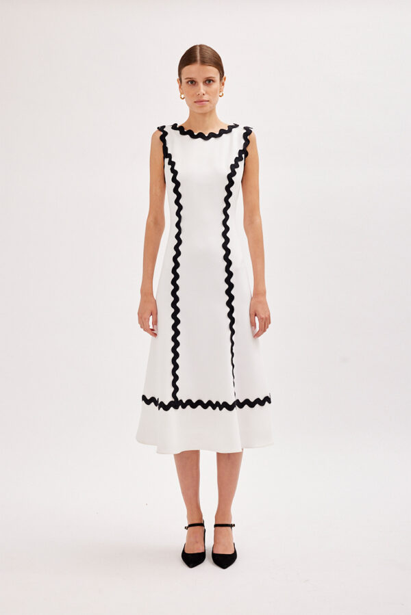 Vestido detalle puntilla rosa - Imagen 5