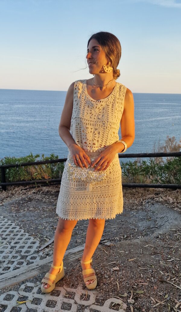 Conjunto top y falda crochet recto - Imagen 4