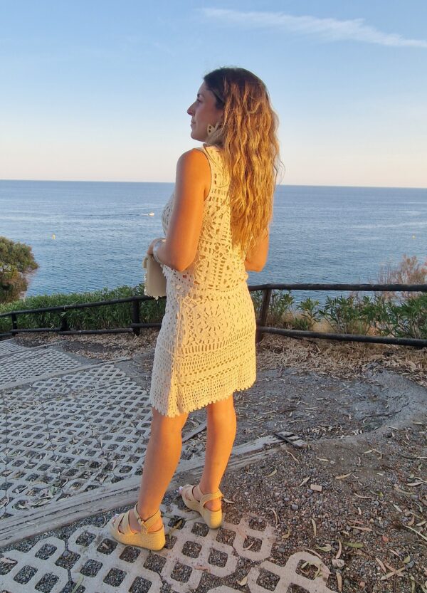 Conjunto top y falda crochet recto - Imagen 5