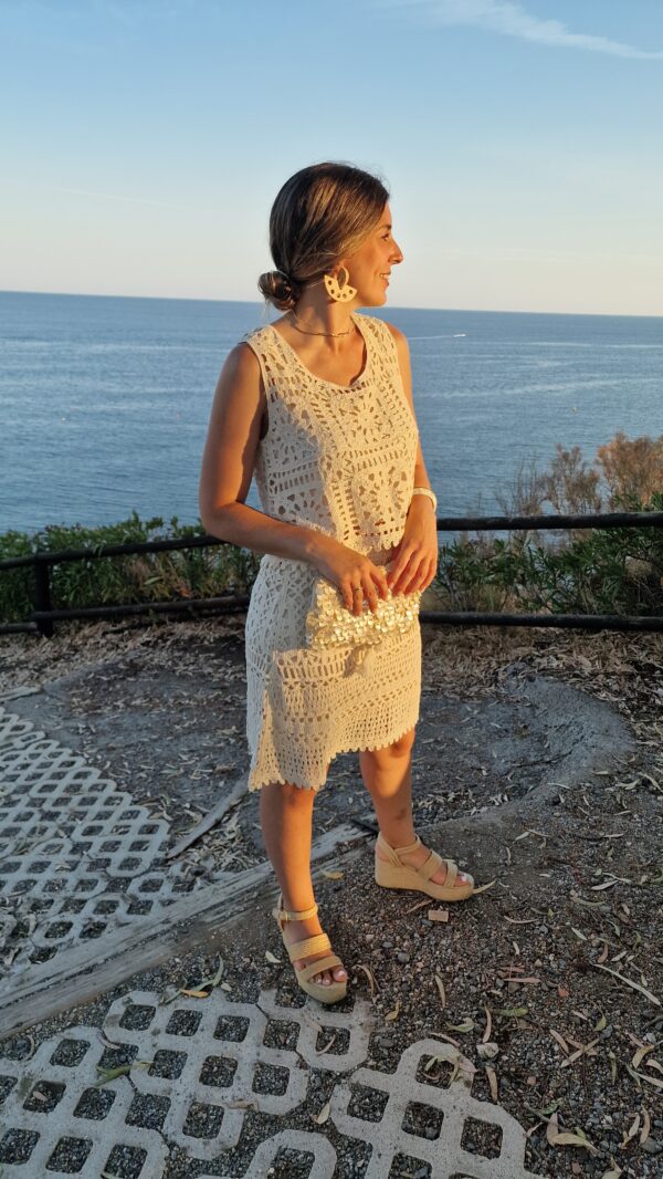 Conjunto top y falda crochet recto - Imagen 3