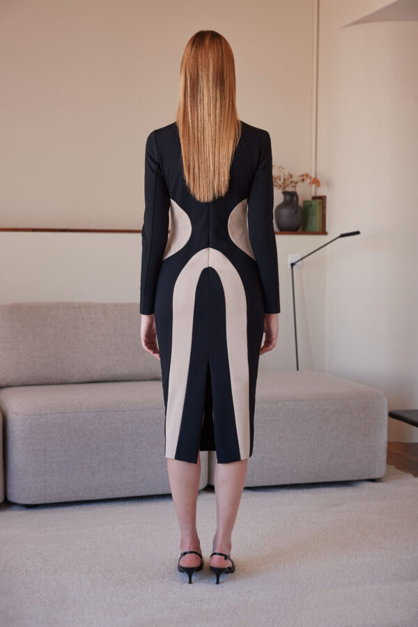 Vestido detalle arcos cintura y falda - Imagen 3