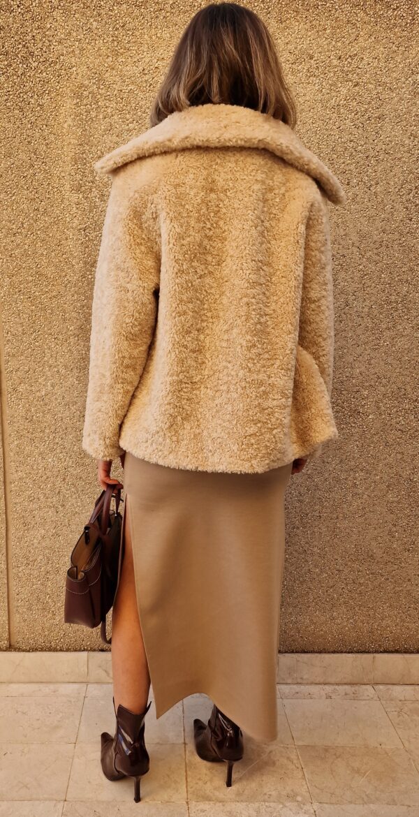Chaqueta de pelo detalle chaleco enguatado con capucha desmontable - Imagen 9