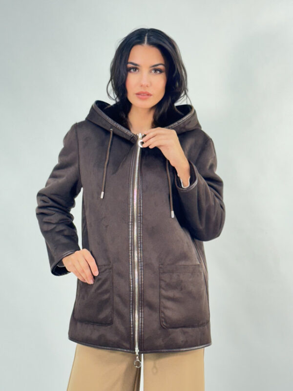 Chaquetón reversible piel vuelta y pelo - Imagen 2