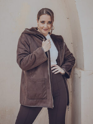 Chaquetón reversible piel vuelta y pelo