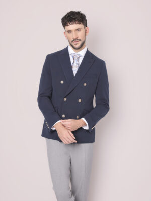 Americana cruzada azul marino