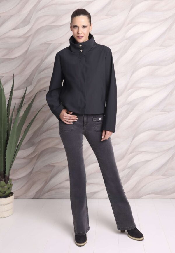 Chaquetón enguatado con capa desmontable negro - Imagen 3
