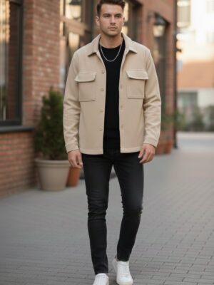 Sobrecamisa efecto pana