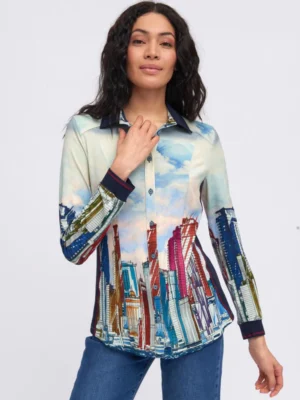 Camisa estampado ciudad