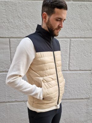 Chaleco enguatado bicolor