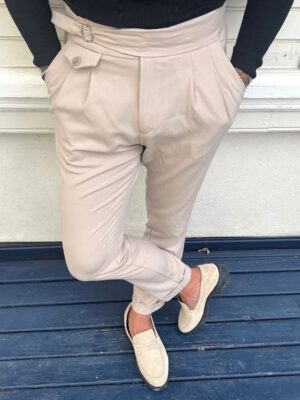 Pantalón de vestir cintura hebilla