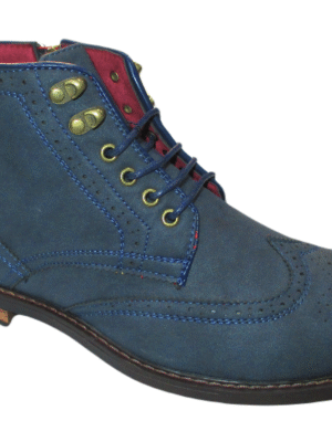 Botín labrado azul marino