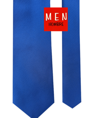 Corbata azul tinta falso liso