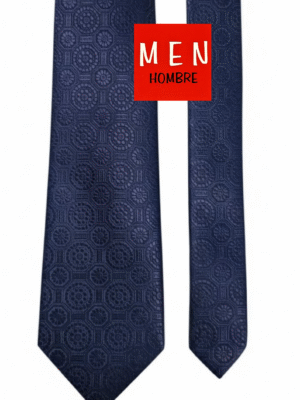 Corbata azul marino dibujo nazarí