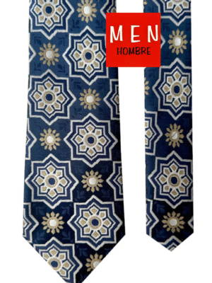 Corbata azul marino estrellas nazaríes