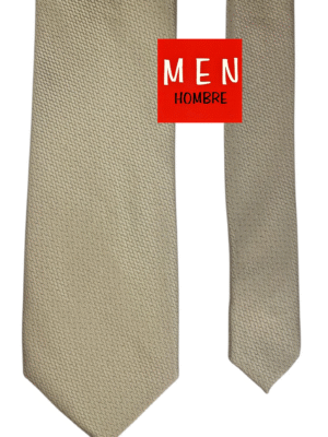 Corbata dorada falso liso rombos