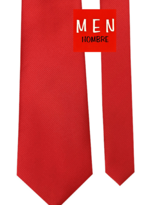 Corbata roja falso liso