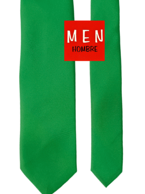 Corbata verde esperanza lisa