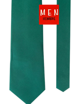 Corbata verde esmeralda falso liso