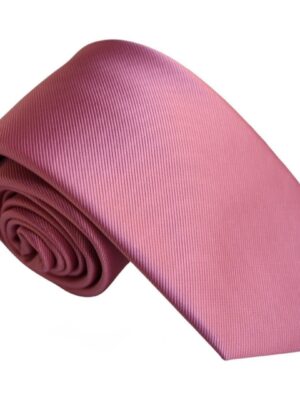 Corbata rosa empolvado falso liso