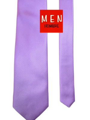 Corbata malva falso liso