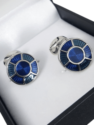 Gemelos circulo azul y turquesa