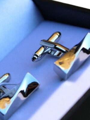 Gemelos plateados retorcido