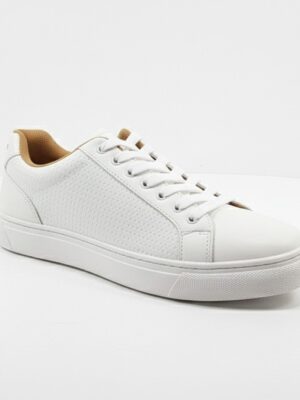 Zapatilla blanca detalle trenzado