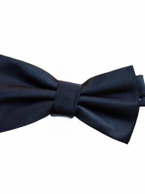 Pajarita negra falso liso