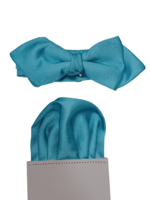 Pajarita turquesa lisa lazo pico