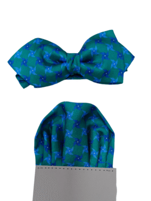 Pajarita verde esmeralda molinillos