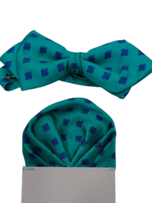 Pajarita verde esmeralda picas