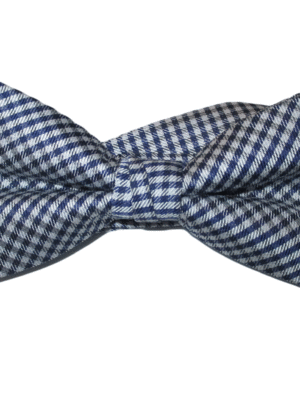 Pajarita cuadro vichy azul marino