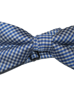 Pajarita cuadro vichy azul tinta