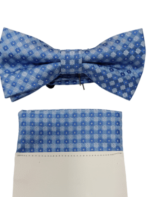 Pajarita celeste brillo florecillas