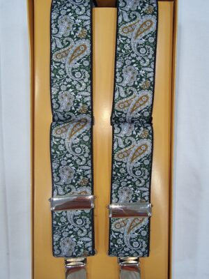 Tirante cachemir verde y camel