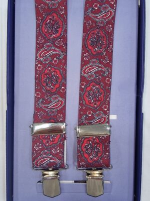 Tirantes cachemir burdeos y rojo