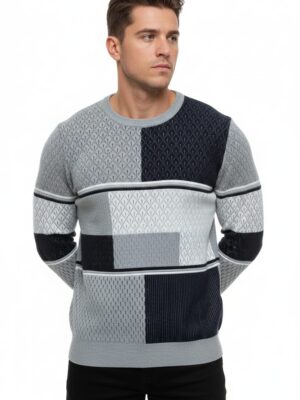 Jersey combinado cuadros y rombos