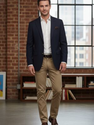 Americana básica azul marino