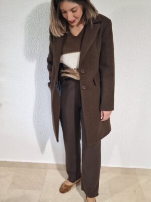 Abrigo paño tres cuartos básico