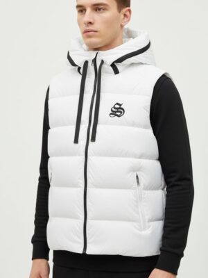 Chaleco enguatado gordo con capucha