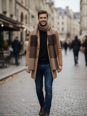 Bufanda punto gordo rayas