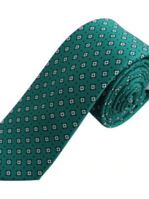 Corbata verde estrellas blancas