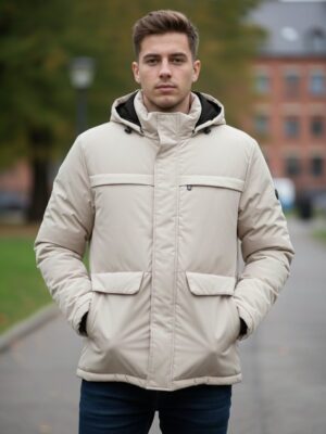 Chaquetón cuatro bolsillos crudo