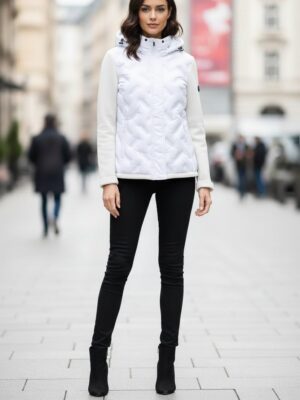 Chaquetón combinado neopreno y enguatado ligero con capucha