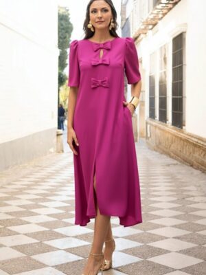 Vestido detalle lazos